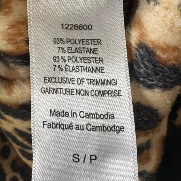 Kate Spade New York Leopard Print Velour Sweatshirt size small, fleece - Picture 3 of 7